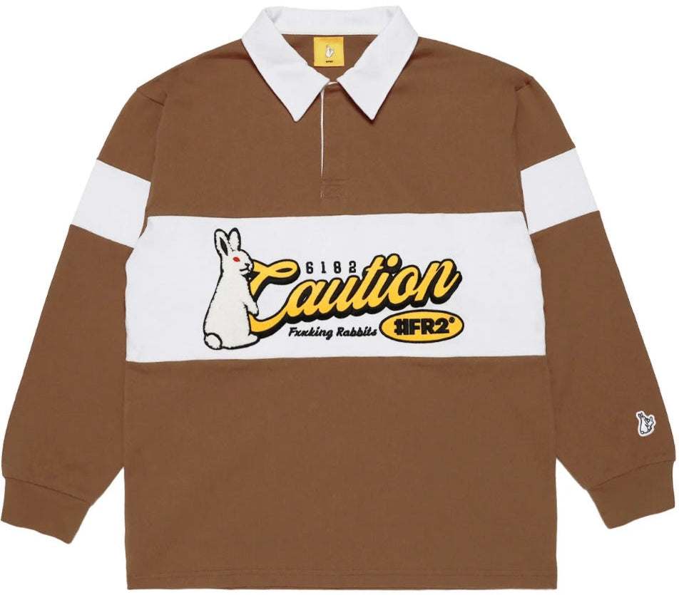 Caution Rabbit Classic Rugby Long-sleeve Shirt